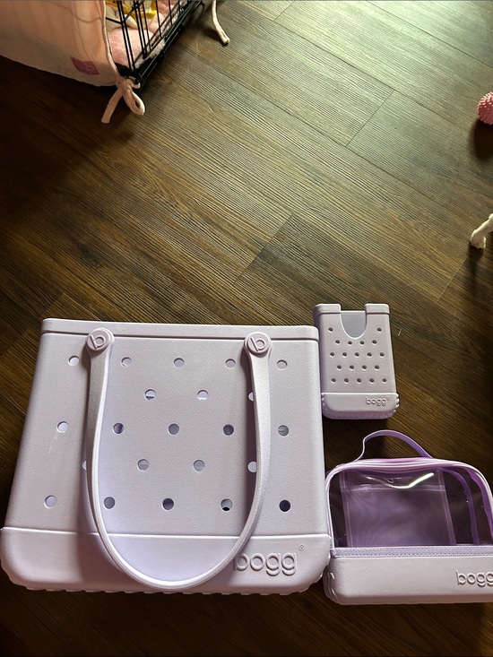 BOGG BAG Handbags - BOGG BAG Lilac Beach Tote with Clear Pouch and Phone Sleeve Set